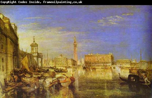 J.M.W. Turner Bridge of Signs, Ducal Palace and Custom- House, Venice Canaletti Painting